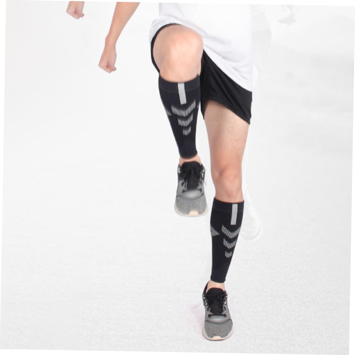 NOLITOY 2 Pairs Women's Leg Sleeves Calf Compression Socks for Sports Breathable Stretchy