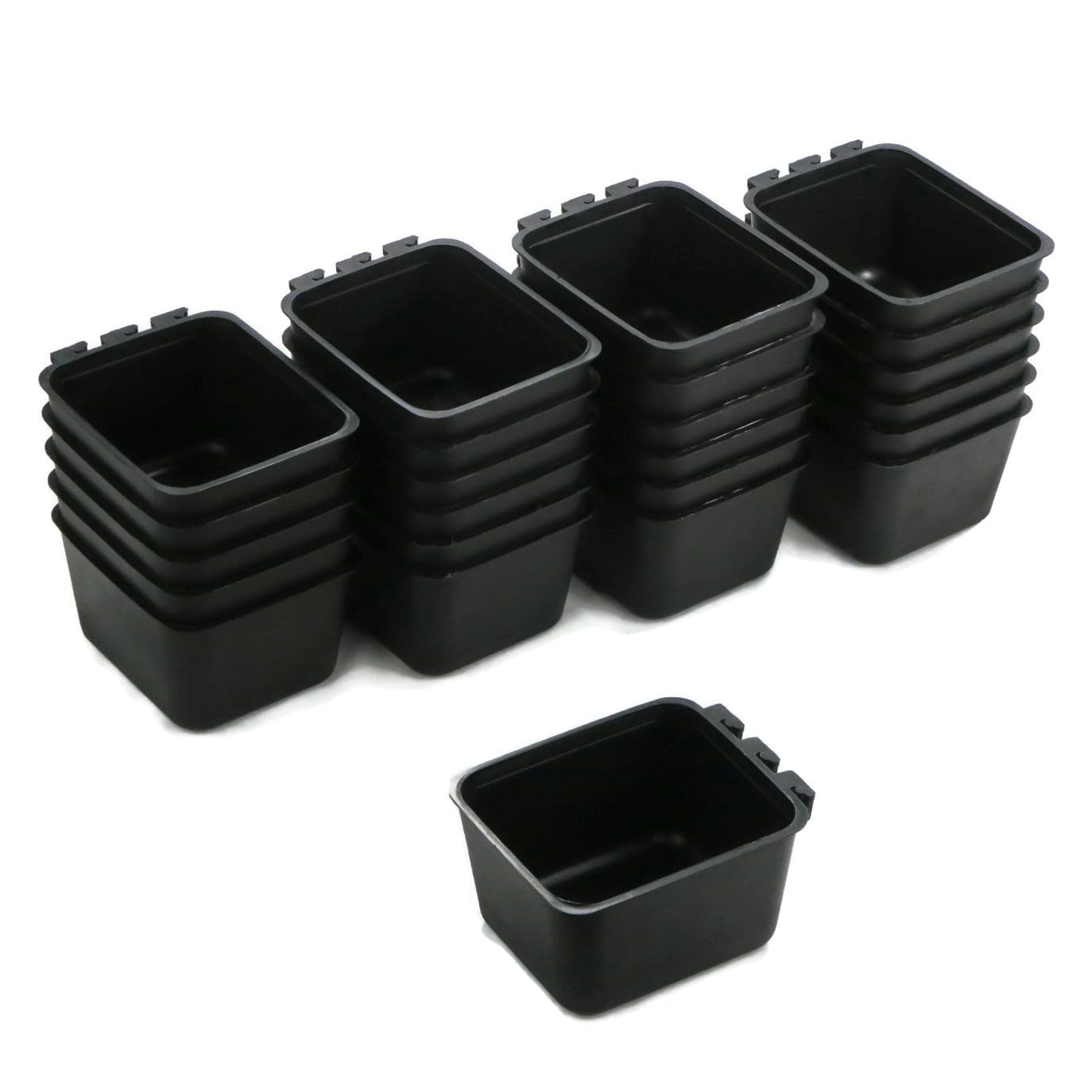 The ROP Shop | 24-Pack - Black Cage Cup, 1 Pint / 16 fl oz for Hanging Feed & Water
