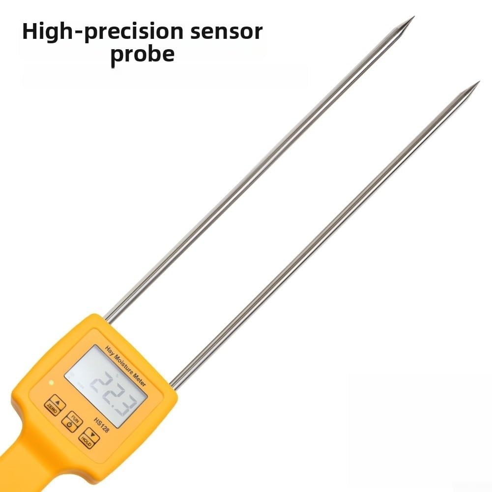 Tragbarer Heu Feuchtigkeitsmesser ABS Robust Gelb