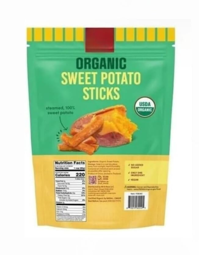 Snack Organic Sweet Potato Sticks 17 Oz (6 count 2 Pack) each pack