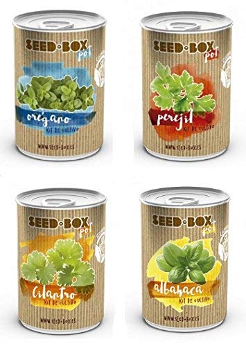 Kit Cultivo Set ecológico 4 variedades de Especias: Albahaca ...