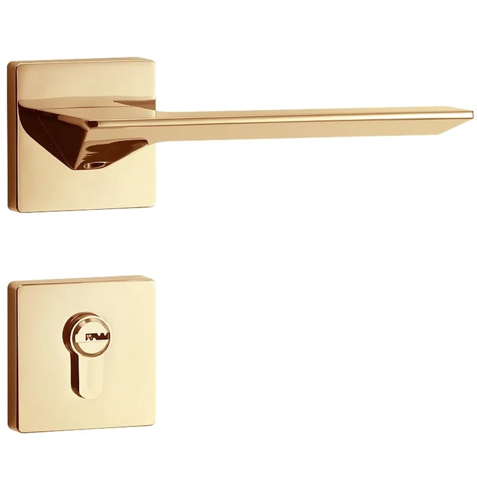 Serrure magnétique silencieuse dorée pour porte de chambre à coucher