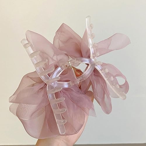 Miniatura 5 de 3 pinzas de malla de tul, pinzas para el cabello con lazo, lazos de gasa, pinzas para el cabello, pinzas grandes para cabello grueso, cabello fino,