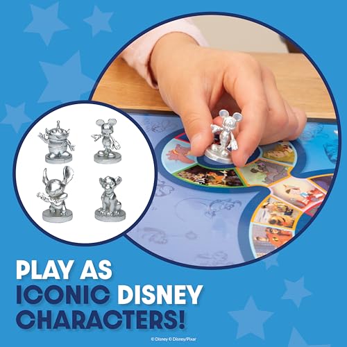 Image of Disney Trivia Board Games for Family Night, Travel Games, Strategy Game, 5+