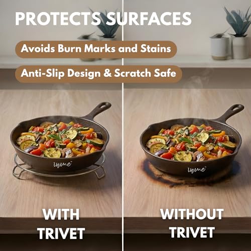Image of Inme Hot Utensils Stand Hot Pot Stand for Kitchen Dining Table Top Ring, Vessel Dishes Food Plates Holder, Cooker Stand Inside, Trivet, Coaster Steaming Mat (Set of 6, Standard - 3 mm Thickness)