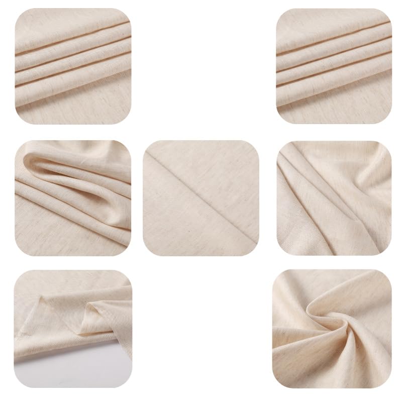 140 cm x 400 cm, tkanina lniana Twill towar sprzedawany na metry, 75% len, 25% poliester, gramatura 197 g/m², naturalny materiał strukturalny na ubrania, spódnice, kamizelki, torby
