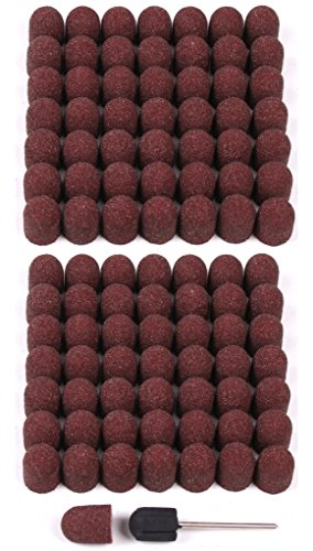 Preisvergleich Produktbild 100 Schleifkappen 10mm + 1 Gummiträger