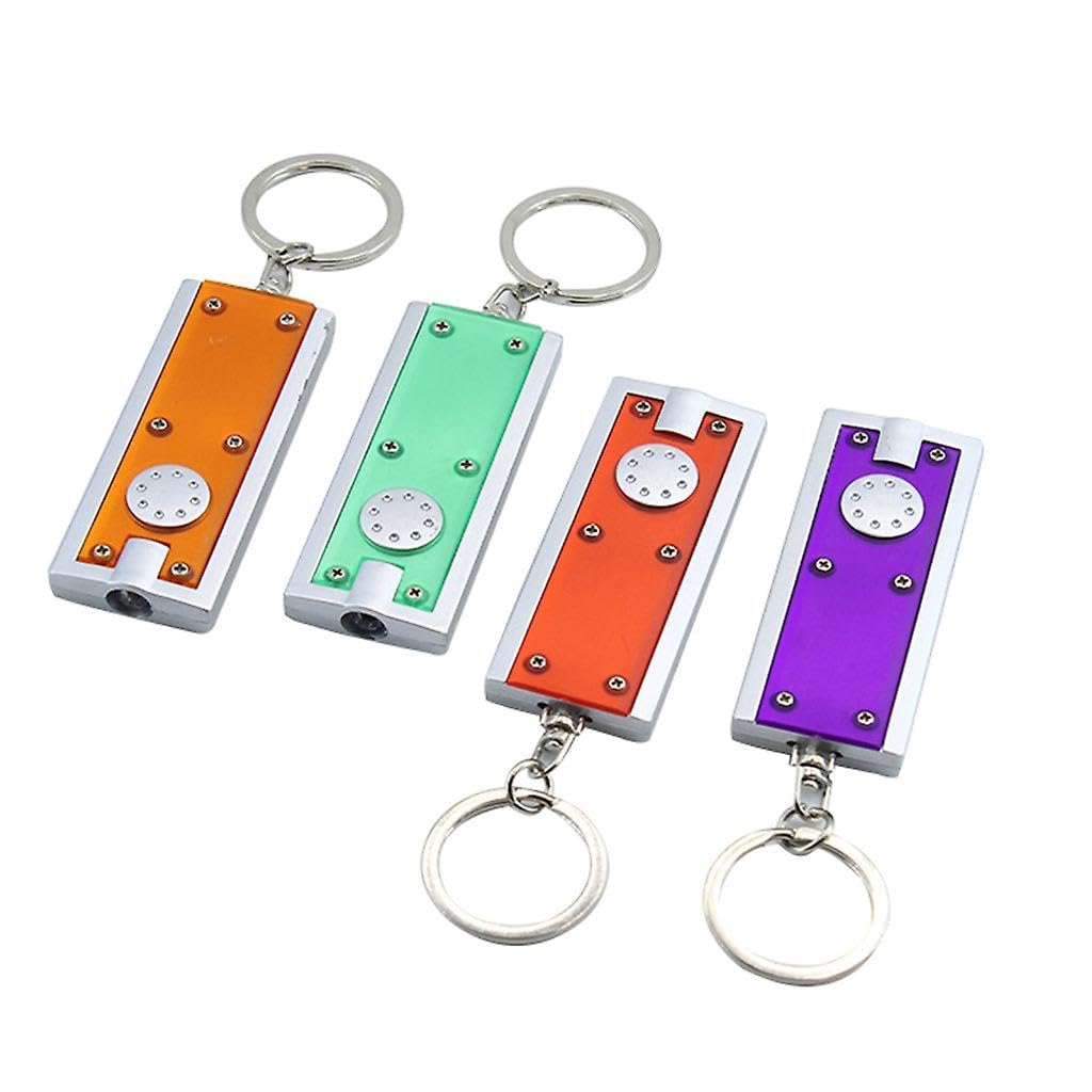 Joyhappst Image Color 4Pcs Portable Bright Flat Torches Light For Outdoor Hiking Emergencies Lighting