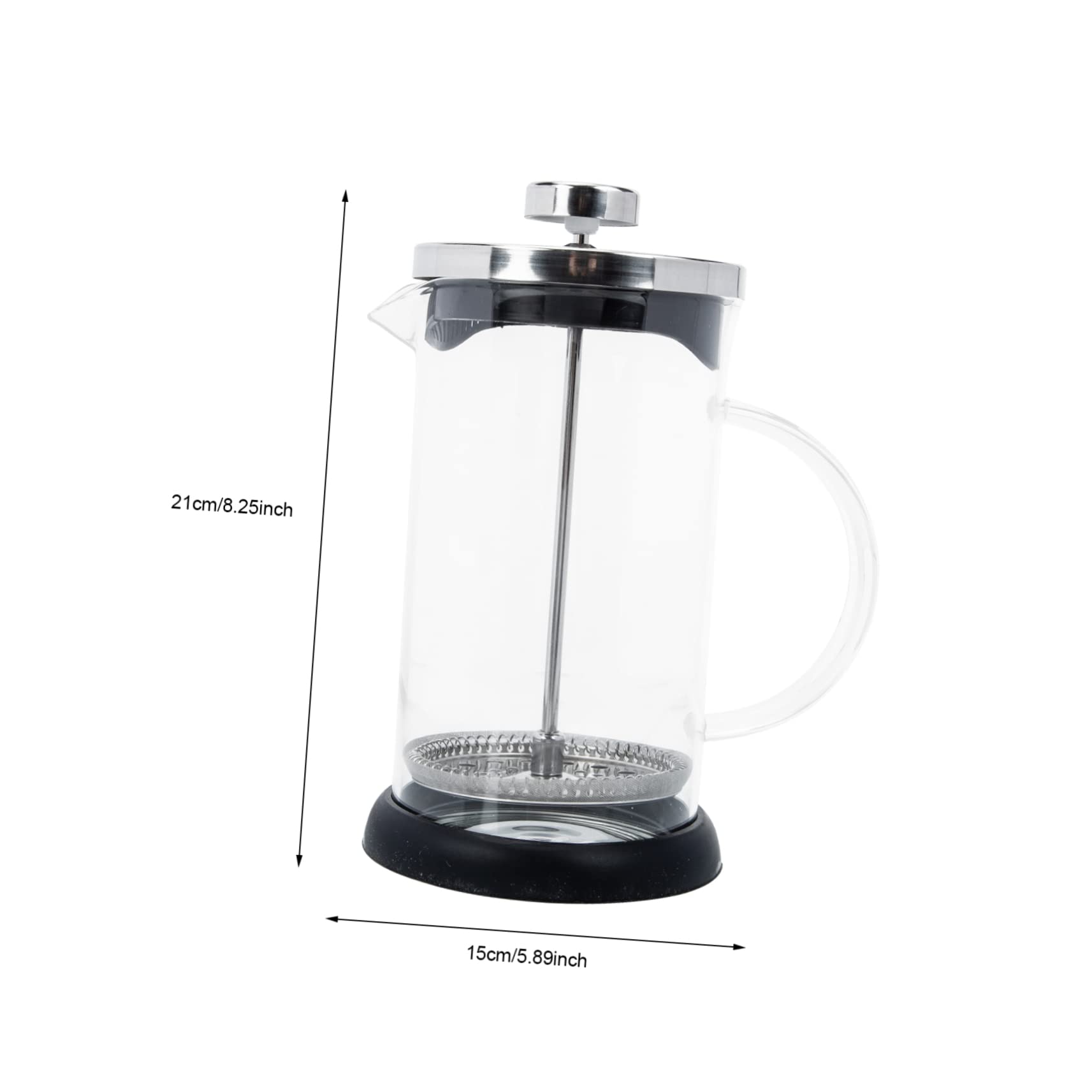 CONGARTENO Manual Coffee Press Convenient French Coffee Maker with Stainless Steel Lid for Home Office and Kitchen Use Frother and Easy Clean Design
