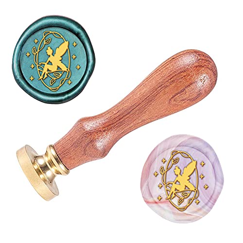 SUPERDANT 25mm シーリングワックス シーリングスタンプ 取り外し可能 蔓 妖精図案 ワックスシールスタンプ シーリング ワックス 手紙封印 シンボルスタンプ 封蝋 結婚式 クリスマスカードの飾り 祝福 告白 記念日 誕生日 祝い 印章 印鑑 メッセージカード
