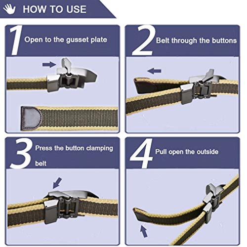 LKMY Men's Tactical Nylon Canvas Cotton Belts US Army Air Force Belts Metal Buckle,Adjustment- for Jeans | Chinos | Weekday (jinlv)3