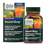 Gaia Herbs Sound Sleep - Natural Sleep Support to Promote Calm & Relaxation to Support Restful Sleep - with Valerian Root, Kava, Passionflower & More - 60 Vegan Liquid Phyto-Capsules (20-Day Supply)