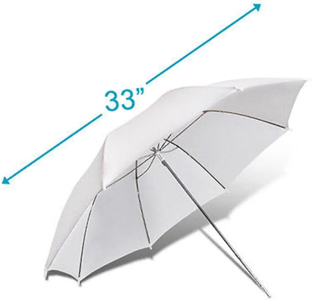 Lightweight Collapsible Umbrellas for Photography 2 Pcs with Metal Plug for Natural Photo Lighting