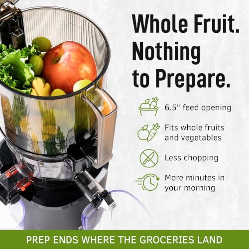 Image of Kuvings AUTO10 Cold Press Juicer Machine, Hands-Free, 100 oz, Silver