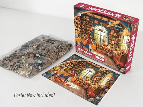 Rompecabezas Springbok de 1000 piezas para adultos, tienda de juguetes, incluye póster, piezas únicas, fabricado en EE.UU. miniatura 3