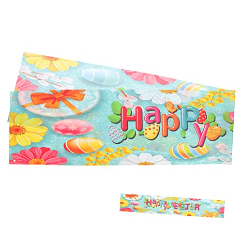 Striscione Pasquale Decorativo Per Giardino Banner Resistente e Riutilizzabile Atmosfera Festiva Colorata Per Decorazioni Esterne e Interni Semplice e Stile Moderno Per Feste Di
