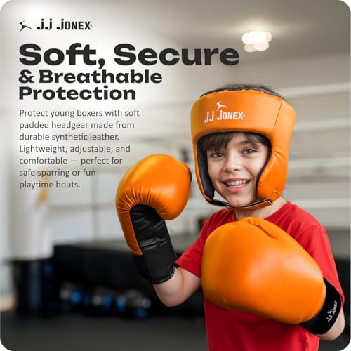 Image of JJ Jonex Sports Kids Boxing Punching Bag Set - Heavy Boxing Bag, Gloves, MMA, Home Gym & Martial Arts Training Equipment | for Boys & Girls for Age 3 4 5 6 7 8 Years |Orange Color |
