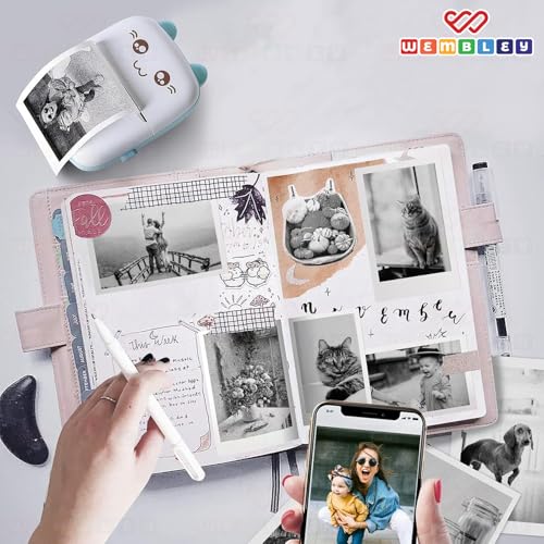 Image of Wembley Mini Bluetooth Printer for Kids| Durable, Portable & Safe| Kitty Themed Thermal Printer| Rechargeable & Battery Operated| Ideal for Students Age 5+ (Kitty)