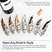 Hicoup Wine Opener - Professional Corkscrews for Wine Bottles w/Foil Cutter and Cap Remover - Manual Wine Key for Servers, Waiters, Bartenders and Home Use - Pakka Wood