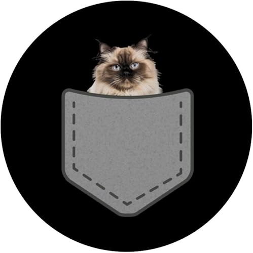 Miniatura 3 de Divertido gato del Himalaya en tu bolsillo PopSockets intercambiables PopGrip