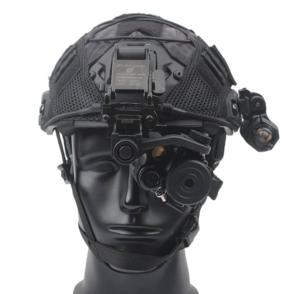 Amazon.co.jp: FAST単眼暗視装置戦術ヘルメットセット屋外双眼鏡