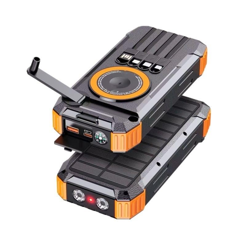 Fotopower Solar Power Bank 40000mAh with Wireless Fast Charging, Hand Crank, Compatible with Smartphones and iPhones-image-39