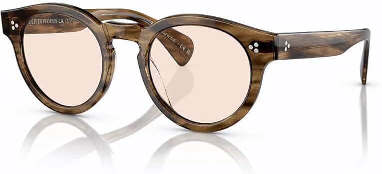 Amazon.com: Oliver Peoples 0OV5475U Rosden 1689 Sepia Smoke Round