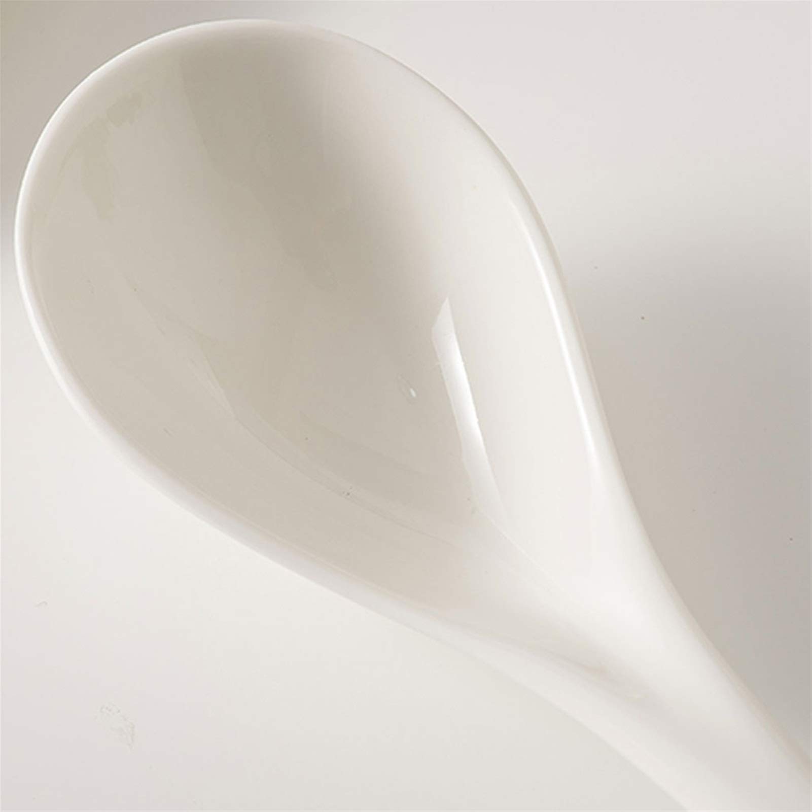 cuchara Can Ceramic Soup Spoon Set Cuchara de arroz Hogar 10 Piezas Cuchara de sopa de porcelana creativa 5,4 pulgadas de largo cuchara sopera