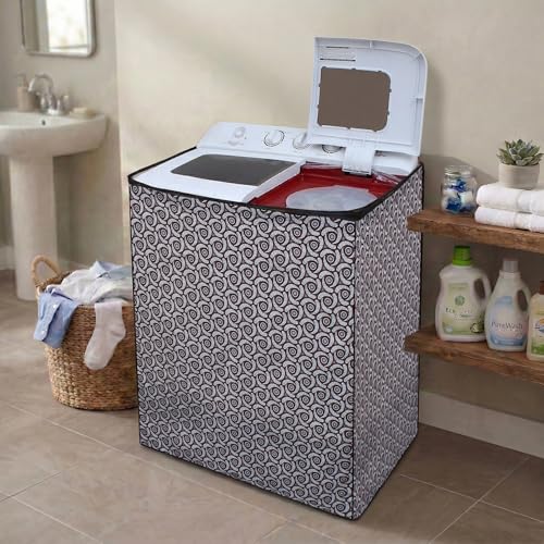 Image of DREAM CARE Waterproof & Dustproof Washing Machine Cover Top Load & Semi Automatic Suitable for 6 kg, 6.2 kg, 6.5 kg (80 x 86 x 51 cms)