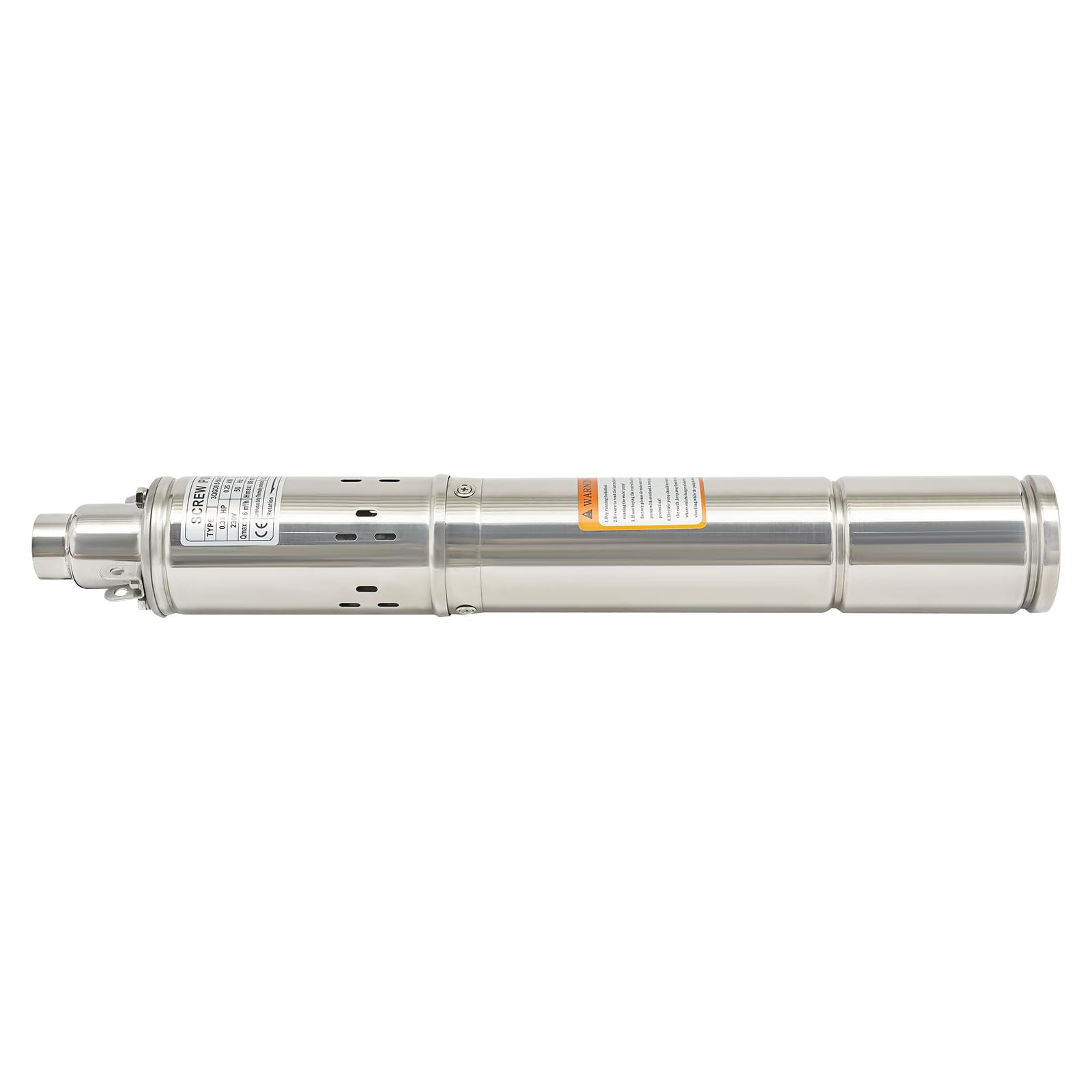 Pompa per pozzi profondi, 250 W, 240 V, portata massima 1600 l/h, altezza massima di erogazione 80 m, pompa acqua rapidamente con 2.850 giri/min, pompa dell'acqua in acciaio inox per industria