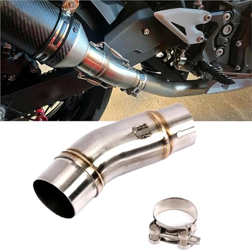 Tuyau d'échappement central de rechange pour Kawasaki Z400 et Ninja 400 finition Silver