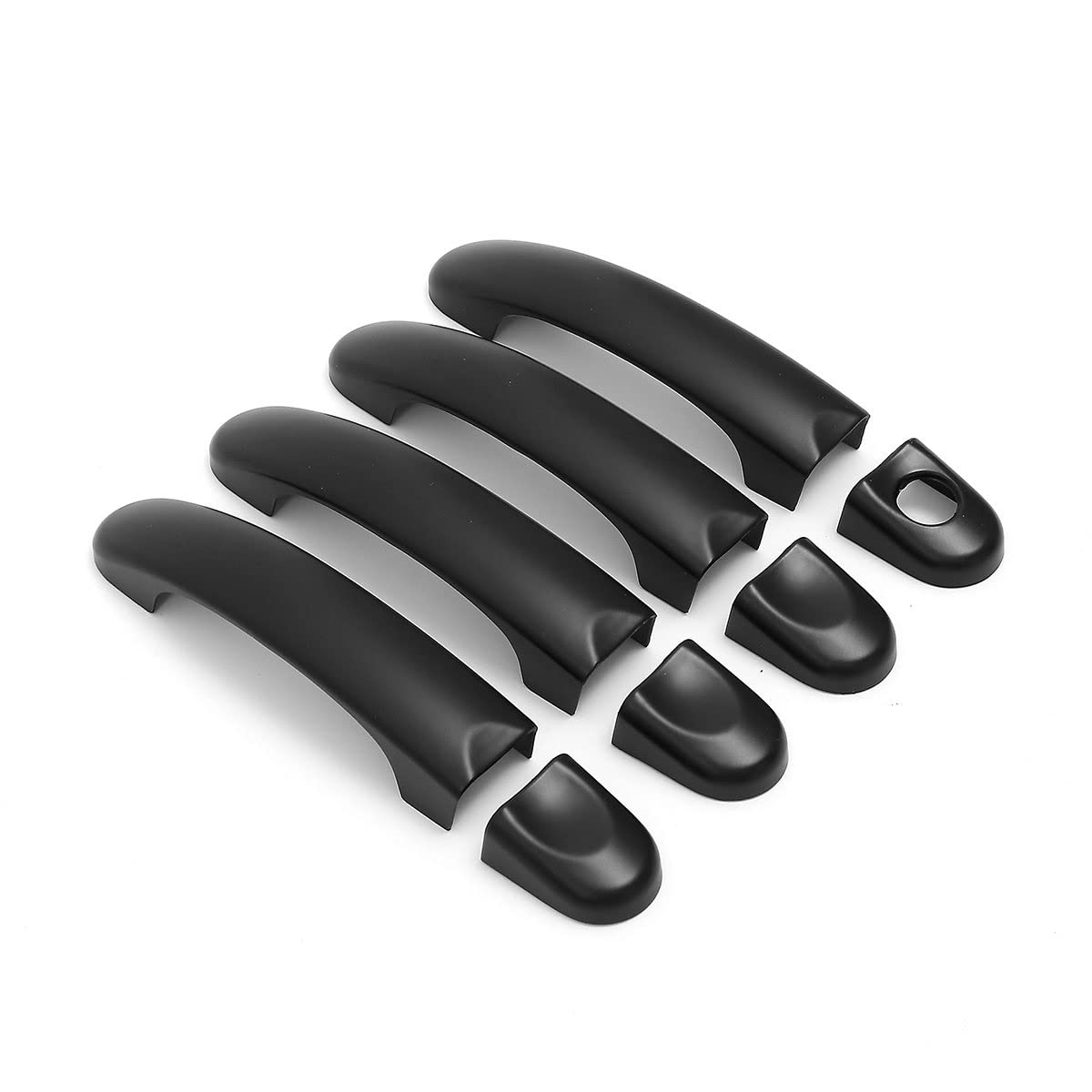 Rinkteea One Color Exterior Car Door Handle For Vw Caddy Van 2004-2015 Matte Black Car Door Handle Cover Trim Set Accessories