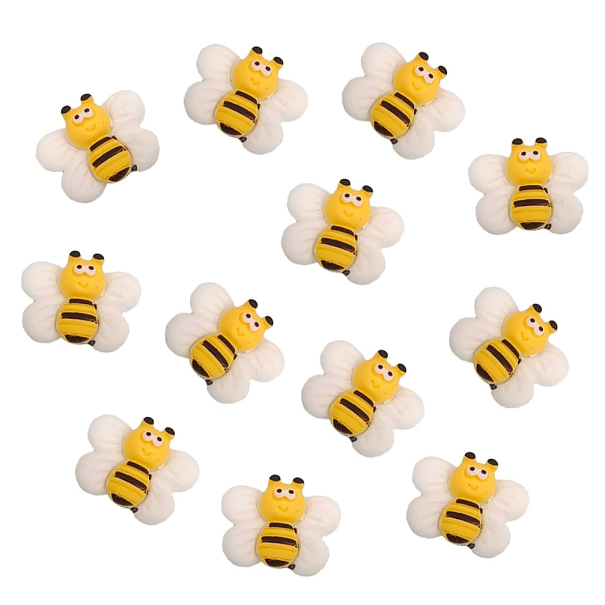 jojofuny 5 Ensembles Pushpin I-pin Punaises Coloré Pousser Épingle Accessoire Ongle Point De Tasse Punaise Multifonction Punaise en Forme d'abeille Résine 25 Pièces * 5
