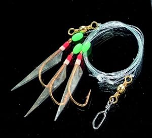 DEGA Norwegen-Paternoster Fischhaut Haken 9/0