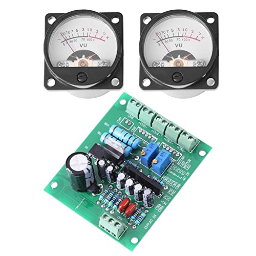 2 Uds Medidor de VU Luz Trasera Cálida Grabación de Luz Amplificador de Nivel de Audio con Placa Controladora