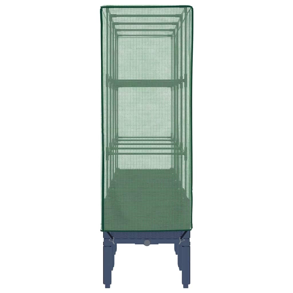 Jardinera con accesorio de invernadero en aspecto de ratán, 160 x 40 x 140 cm, resistente a la intemperie, para balcón, jardín, terraza, con accesorio impermeable, ideal para hierbas