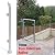 110CM High Glass Balustrade Railing Post Glazing Stainless Steel Pole Handrail Garden Fencing Silver with Top Seat (110cm End Post)