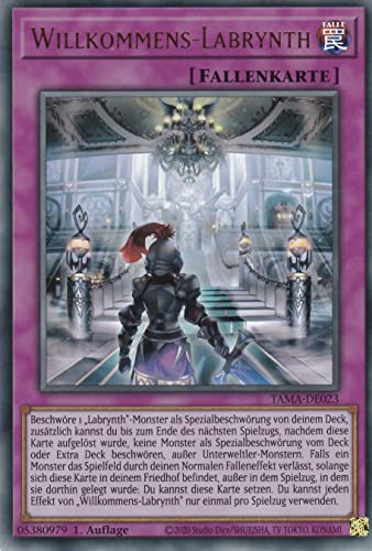 TCG TAMA-DE023 - Willkommens-Labrynth - Ultra Rare - Deutsch - 1. Auflage - im Set mit Ultrapro Toploader - Yugioh