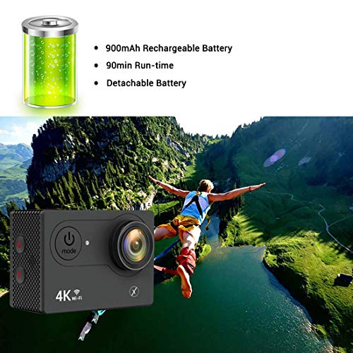 Image of Xmate Stunt Sports Action Camera (Black) | Fast Mode - up to 120 FPS Video Recording |16MP Camera | 4K Video Vecording | Water-Resistant | Supports Micro SD Card up to 32G