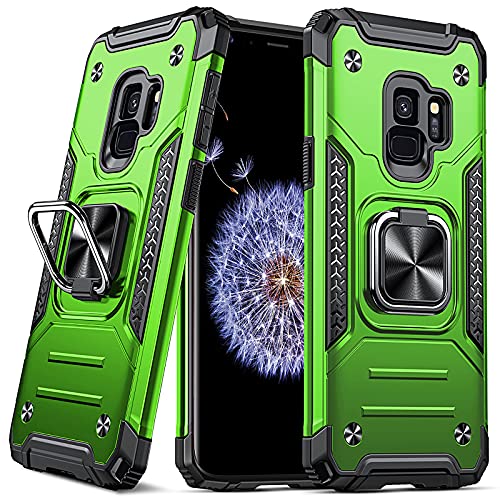 Protection Galaxy S9 antichoc : étui robuste vert herbe pour éviter la casse de l'écran