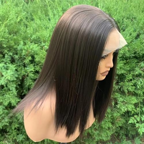 Perruque Lace Front sans colle à coupe superposée pour un volume naturel