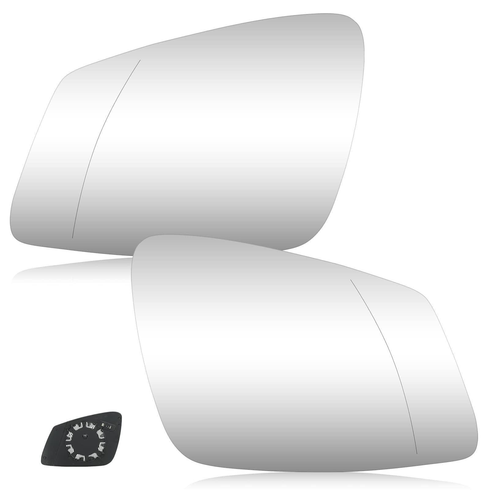 Side Mirror Glass 2009-2019 Fit for BMW Driver Left and Passenger Right Side Heated Mirror Glass, for 228i 320i 328i 330i 335i 428i 430i 435i 440i 535i 550i 640i i3 M2 M3 M4 M5 X1