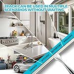 2pcs Shower Squeegee for Glass Doors with Adhesive Hanging Hook Set - Image 3