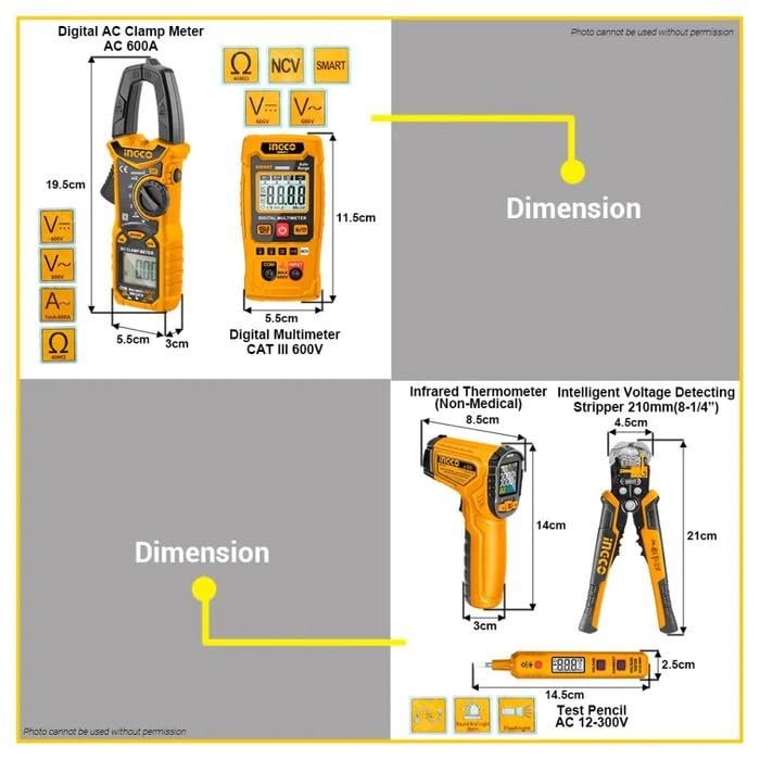 Image of INGCO 5 PCS ELECTRIC TEST KIT COS23056