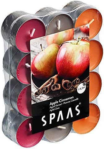Spaas 24 Scented Tealights Assorted Colours, ± 4.5 Hours, Southern Citrus