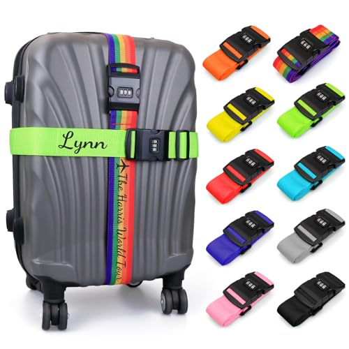 Personalised Lockable Luggage Straps 2-Pack