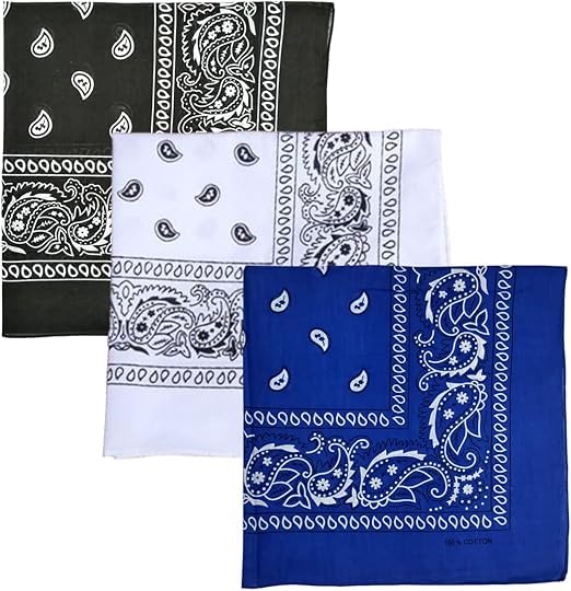 Image of SPIN CART Soft Breathable Cotton Paisley Bandana Handkerchief For Hair Head Bike For Men & Women