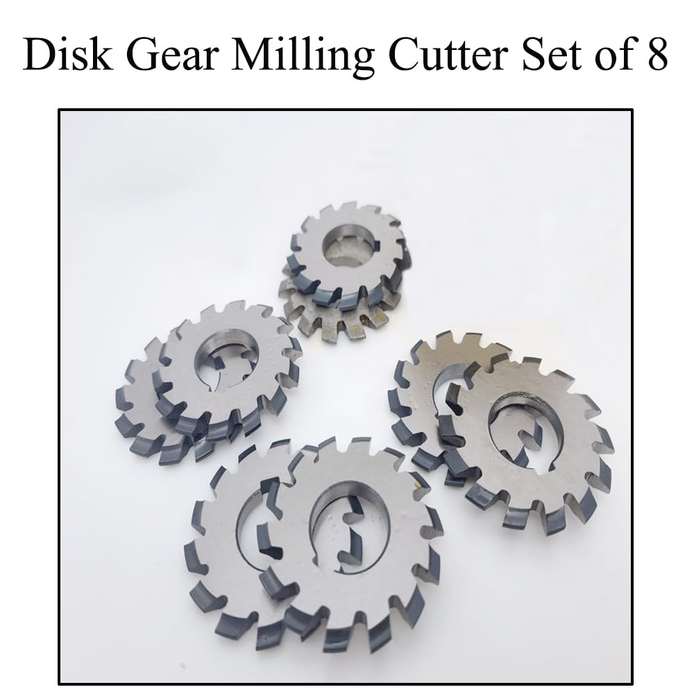 Hochgeschwindigkeitsstahl-Fräser, M0,5 x 16 mm, gerader Zahnradfräser, HSS-Fräser in Scheibenform, für Industriebedarf, Fräser, 8 Stück