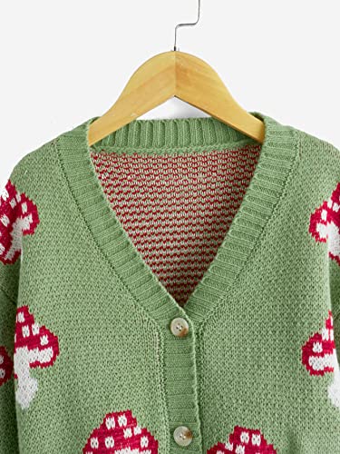 COZYEASE Girls' Cardigan Sweater Long Sleeve V Neck Button Down Cute Knit Cardigan Fall Preppy Clothes3
