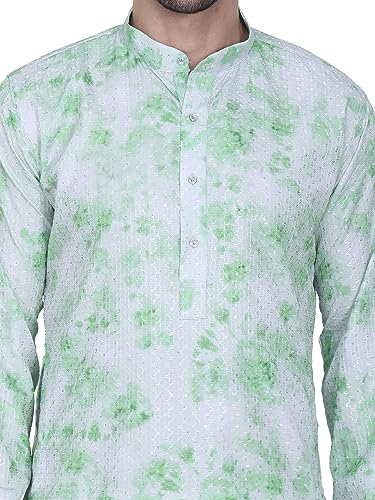 Image of N&V Men's Handloom Cotton Kurta Pyjama Set, Full-Sleeve, Mandarin CollaRed Neck, Ideal for Every Occasion, Lightweight and Comfortable For Wear